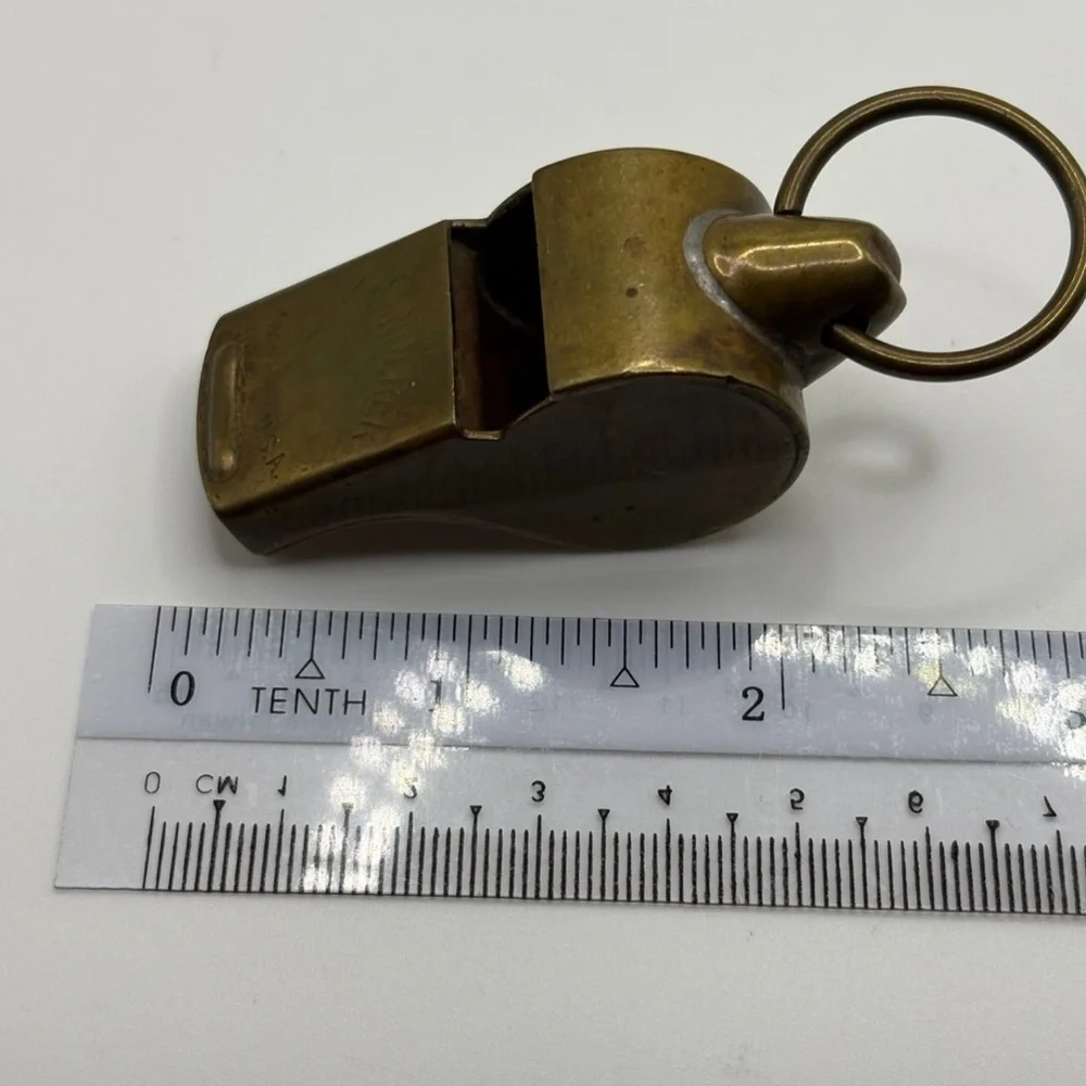 Vintage Brass Thunderer Whistle Made in the USA - Picture 5 of 6